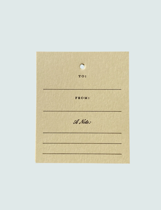 Letterpressed Gift Tag Set No. 02